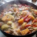 El cooksnap de Ricardo Bergamaschi cuando hizo Pollo y vegetales al disco de arado.