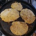 El cooksnap de Patricia Moyes cuando hizo Girgolangas (Milanesas veganas de Gírgolas).