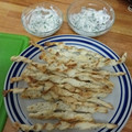 El cooksnap de Andrea Balazsi cuando hizo Palitos de queso con mayonesa de ciboulette.