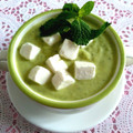 El cooksnap de Mari Carmen cuando hizo Vichyssoise de calabacín con feta y hierbabuena.