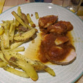 El cooksnap de Lucía GutMat cuando hizo Solomillo de pavo en salsa de mandarina.