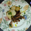 El cooksnap de JOSE CARLOS DARIES cuando hizo Calamares con patatas y pasas de uva al ron.