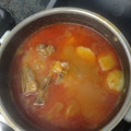 El cooksnap de Negruchi Paulina cuando hizo Costillas estofadas con verduras a la salsa italiana 😋😋💖.