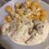 El cooksnap de Julia Vecchiarelli cuando hizo Pollo al champignon con papas noisette.