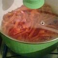 El cooksnap de Lorena Del Ré cuando hizo Pickles de Morrones agridulces.