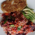 El cooksnap de Maria Bavio cuando hizo Quinoa y arroz integral con remolacha.