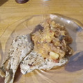 El cooksnap de Adriana Loyarte cuando hizo Pechugas de pollo en filete con cremoso puré de remolacha.