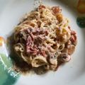 Cooksnap dari Dian Saraswati untuk resep 104. Fettucine With Creamy Mushroom And Sausage Sauce
