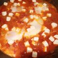 El cooksnap de Marsel cuando hizo Shakshuka con berenjenas y feta (שקשוקה / شكشوكة).