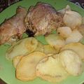 El cooksnap de Natalia cuando hizo Pata y muslo con papas al horno.