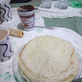 El cooksnap de Eva Maslanchuk cuando hizo Panqueques o Crepes con dulce de leche.