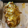 El cooksnap de jlseruiz cuando hizo Calabacines rellenos de carne picada, gratinados en freidora de aire.
