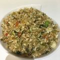 El cooksnap de Rosa Berrio cuando hizo Arroz de coliflor con vegetales.