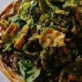 Cooksnap Julia ALeen Aireish semasa beliau membuat Bayam brazil goreng tepung Bestari.