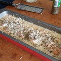 El cooksnap de anahelenarubio cuando hizo "Mousakás"light, o pastel de berenjena y salmón.