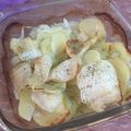 El cooksnap de Laura cuando hizo Rosada al horno con cebolla y patatas.