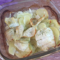 El cooksnap de Laura cuando hizo Rosada al horno con cebolla y patatas.