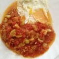 El cooksnap de Gloria Bueno cuando hizo Pisto con huevo.