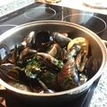 El cooksnap de Sara PA cuando hizo Mejillones o cloxinas al vapor.
