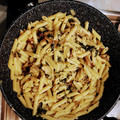 El cooksnap de Luis Gimenez cuando hizo Rigatoni con salsa de Cabrales, espinacas y setas.