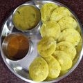 Seema Sharma's cooksnap of when they made Rava idli sambhar chutney.