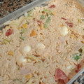 El cooksnap de Sandra cuando hizo Ensalada de arroz, piña y salsa rosa.