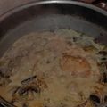 El cooksnap de Marcela Faby Retamar cuando hizo Pollo con salsa de champiñones.