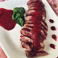El cooksnap de Laura Cotter cuando hizo Magret de pato con frutos del bosque.