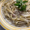 El cooksnap de @tesa.cuina cuando hizo Fettuccini de espinacas a mi carbonara. (cintas o nidos).