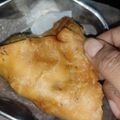 Saraha का कुकस्नैप जब उन्होंने समोसे बनाया था।