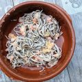 El cooksnap de jose hernandez cuando hizo Revuelto de salmón y gulas.