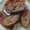 El cooksnap de villarejodemiguel cuando hizo Rollo de carné envuelto en bacon; relleno de espinacas, jamón y.