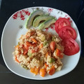 El cooksnap de Andy Mendoza cuando hizo Arroz integral al wok con verduras.