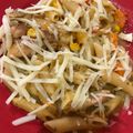 El cooksnap de Evelyn Coronel cuando hizo Guiso de mostacholes con pollo y verduras.
