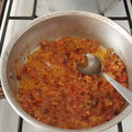 El cooksnap de carolina cuando hizo Salsa picante para el locro.