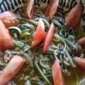 El cooksnap de R.Merci cuando hizo Espaguetis de calabacín con vinagreta de pistacho.