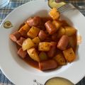 El cooksnap de Laura cuando hizo Patatas con salchichas Frankfurt.