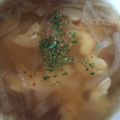 H♡S's cooksnap of when they made 調理師考案！お餅でオニオングラタンスープ.