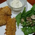 El cooksnap de Romi cuando hizo Pechuguitas de pollo crocantes con mayonesa de jengibre.