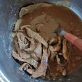 El cooksnap de Pili Pérez cuando hizo Ternera con cebolla y salsa de soja.