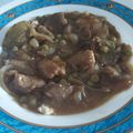 El cooksnap de Merce Navero cuando hizo Carne estofada con cerveza, acompañada de patatas condimentadas con aceite ajo y perejil.
