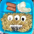 Cooksnap dari Anggia Hapsari untuk resep Ide bekal anak sekolah mie sayur "Hei, Monster!" - kids bento