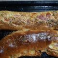 El cooksnap de Victoria Sosa cuando hizo Pan relleno de jamón y queso.