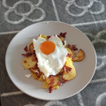 El cooksnap de Tri Ri cuando hizo Huevos estrellados con jamón ibérico.