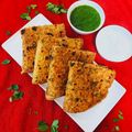 Visha Kothari का कुकस्नैप जब उन्होंने सहजन के पत्ते के पराठे (Sehjan ke patte ke parathe recipe in Hindi) बनाया था।