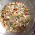 El cooksnap de Sandra Alvarado cuando hizo ceviche de corvina.