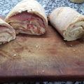 El cooksnap de Paula Ramírez cuando hizo Pan relleno de jamón y queso.