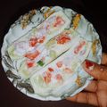 Nirmala Rajput का कुकस्नैप जब उन्होंने कुकुम्बर बोट भेल चाट (Cucumber Boat Bhel Chaat recipe in hindi) बनाया था।