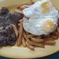 El cooksnap de Teresita Felíz cuando hizo Bistec a lo pobre de mamita.