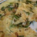 El cooksnap de Ari cuando hizo Tortilla de ajos tiernos.